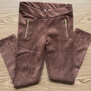 Janie and Jack Faux Suede Pant. Size 7, brown color.